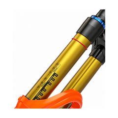 TANKE TF38 air fork in black, orange and blue with gold or black stanchions