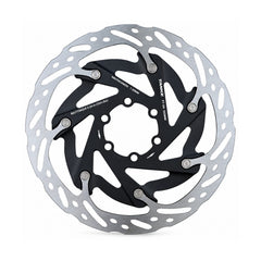 TANKE 160 mm floating 6-bolt disc rotor with coloured carriers in black, purple, rose pink, blue and red