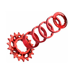 TANKE aluminium single speed freewheel in seven colours with chain tensioner