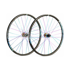 TANKE mountain bike wheelset in black, red, purple and Oil Slick for 26, 27.5 and 29 inch