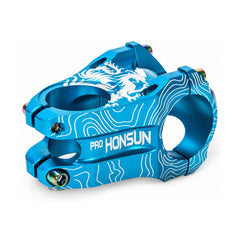 HONSUN 565 short aluminium MTB stem in Black, Oil Slick, Red and Blue