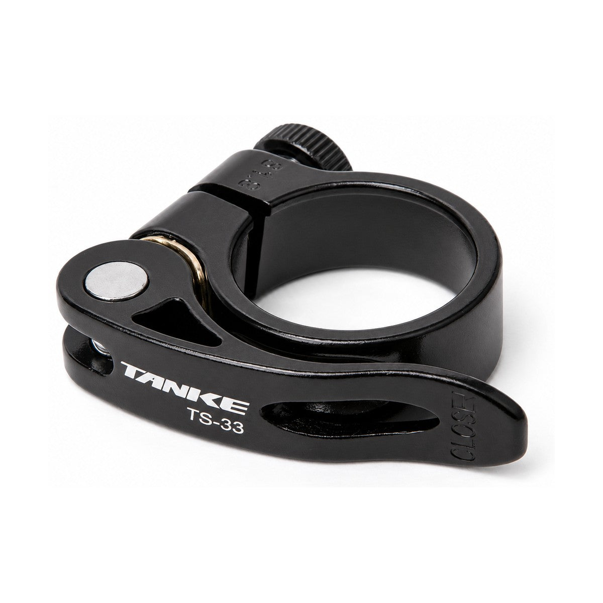 TANKE TS30 and TS31 quick release seatpost clamps in oil slick and black