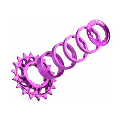 TANKE single-speed chain tensioner and freewheel in red, black, blue, purple, silver and rose pink
