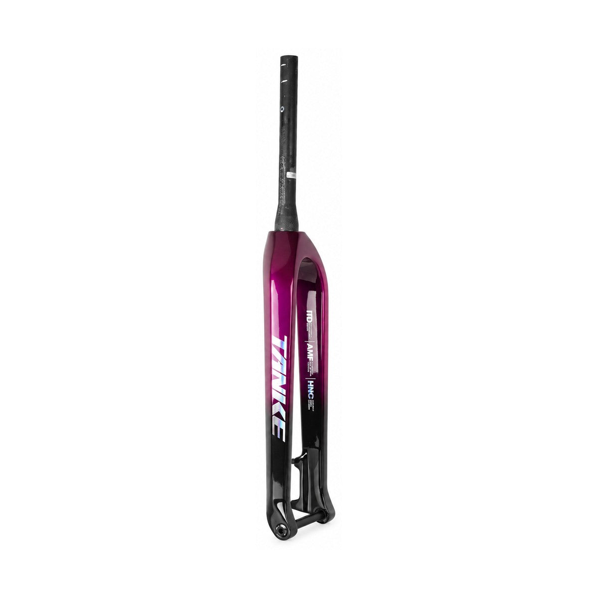 TANKE TF11 carbon fibre rigid mountain bike fork shown in six two-tone colourways