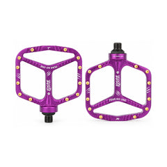 TANKE TP90 aluminium mountain bike pedals in purple, orange, silver and titanium finishes