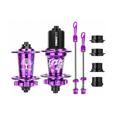 TANKE TH390 convertible hub pair in oil slick, black, red, purple, pink, gold, violet and rose pink