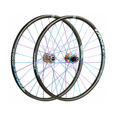 TANKE mountain bike wheelset in black, red, purple and Oil Slick for 26, 27.5 and 29 inch