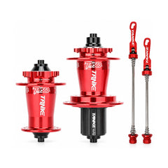TANKE TH560 dirt jump hub pair in black, red, silver and purple with 32-hole flanges