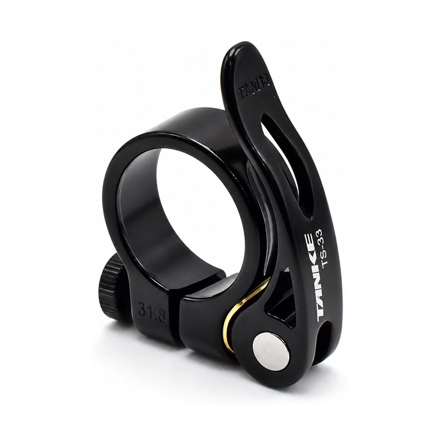 TANKE aluminium seatpost clamps in Oil Slick and Black finishes