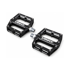 TANKE TP20 CNC aluminium bike pedals in Oil Slick, Black and Red finishes