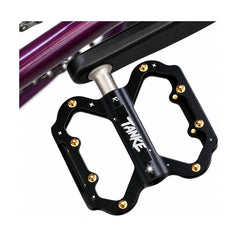 TANKE TP30 aluminium folding bike pedals in purple, rose pink, pink, silver, green and black