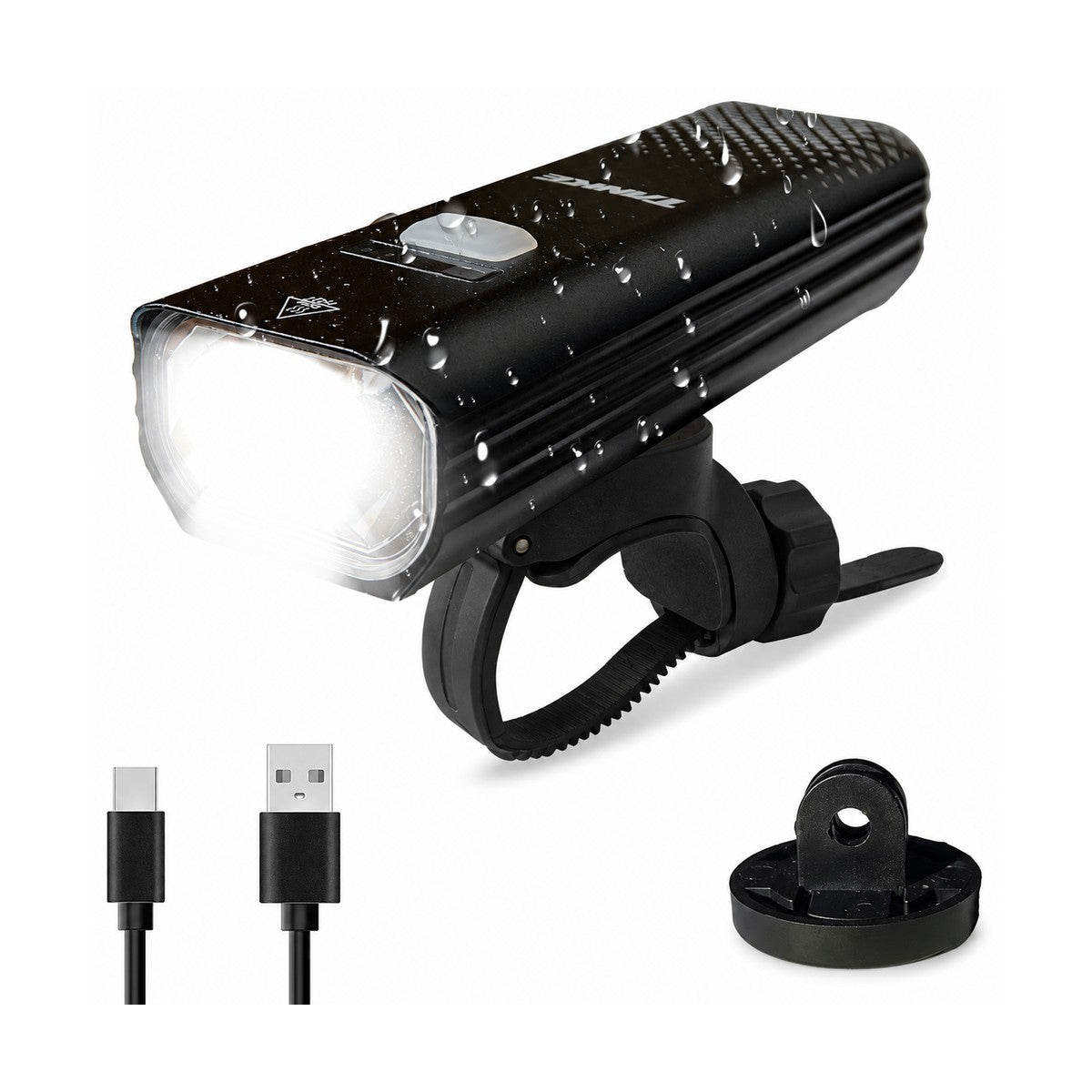 TANKE front bike light in black, red, black red, black gold, blue pink and violet
