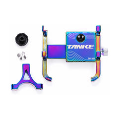 TANKE aluminium bike phone mount with a 360 degree rotating head in red