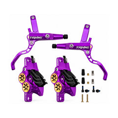 TANKE TB800 four-piston hydraulic disc brake caliper in purple and red